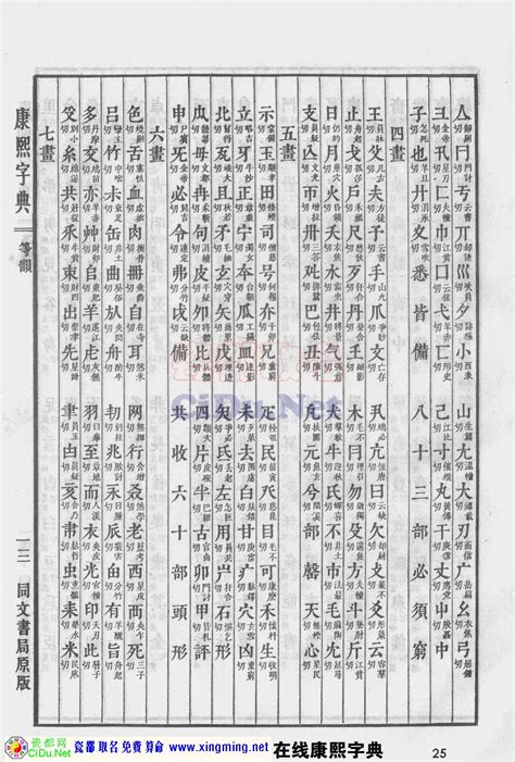 秀五行|康熙字典：秀字解释、笔画、部首、五行、原图扫描版